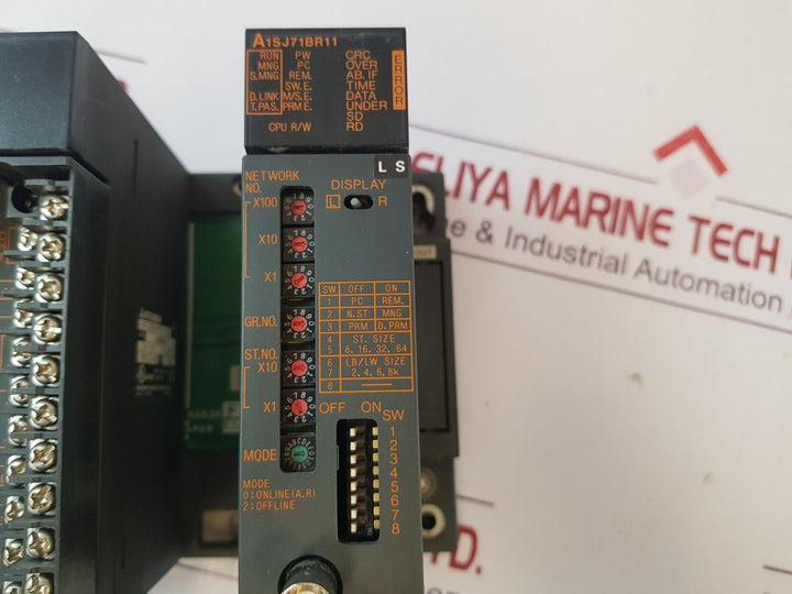 Mitsubishi A1S61Pn,A2Ushcpu-s1,A1Sx42,A1Sy42,A1S68Ad,A1Sj71Br11 Module Rack