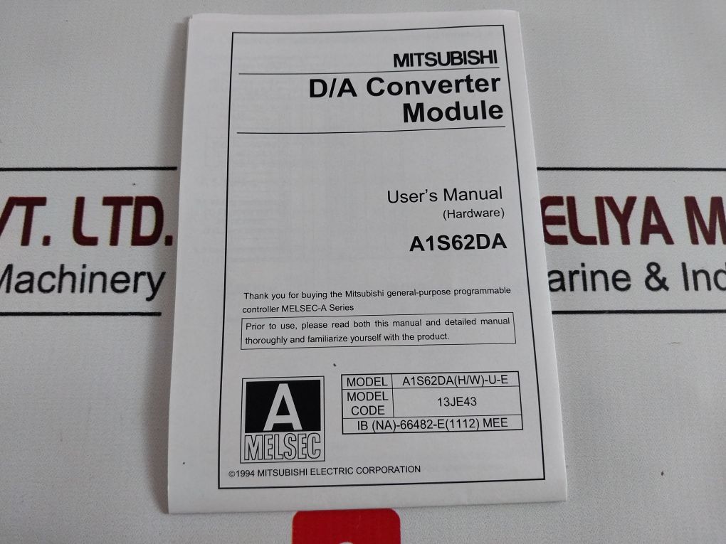 Mitsubishi Electric A1S62Da D/A Converter Unit 5Vdc