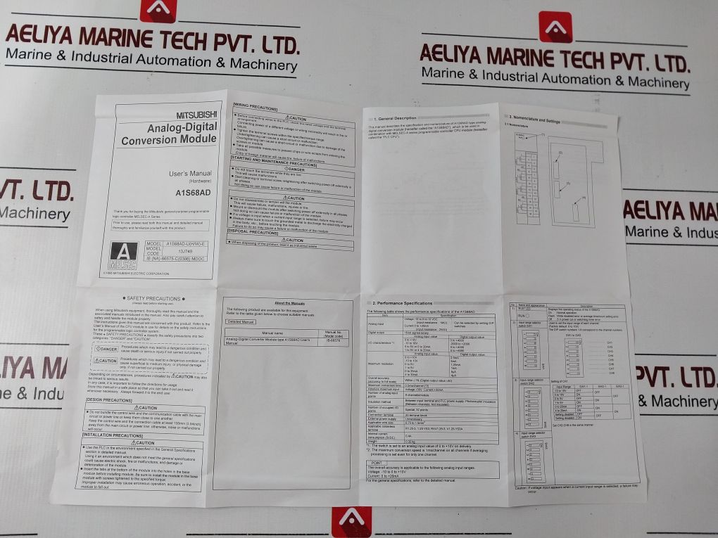 Mitsubishi A1S68Ad A/D Converter Unit 