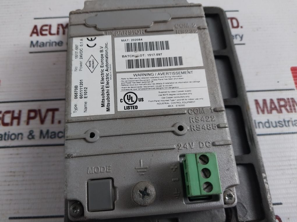 Mitsubishi Electric E1012 Operator Interface Control Panel (Not Working)