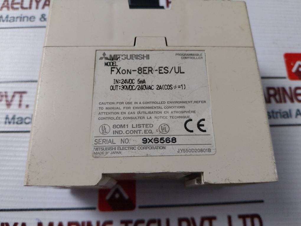 Mitsubishi Electric Fx0N-8Er-es/Ul Programmable Controller 24V Dc