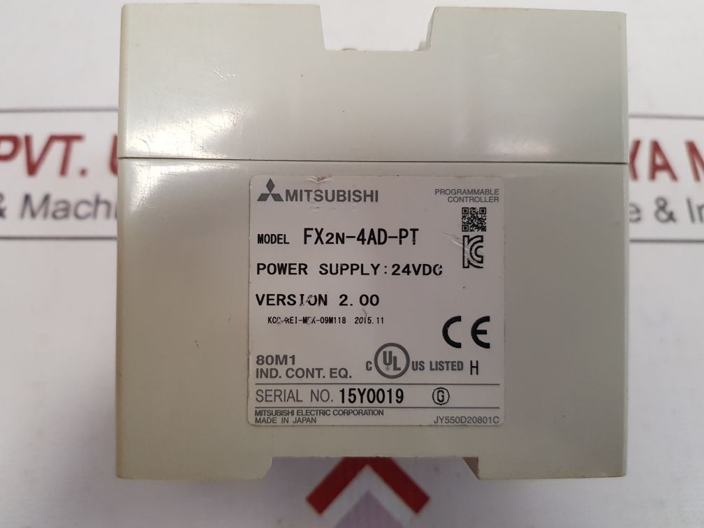 Mitsubishi Electric Fx2N-4Ad-pt Programmable Controller Kcc-rei-mek-09M118