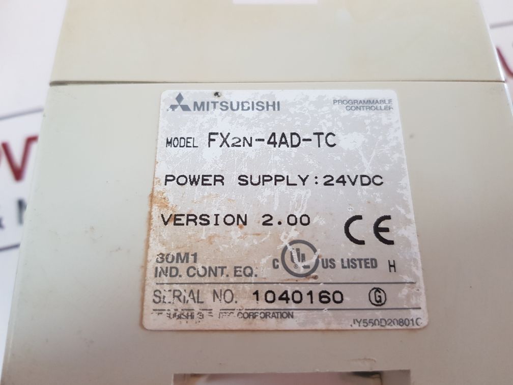 Mitsubishi Electric Fx2N-4Ad-tc Programmable Controller
