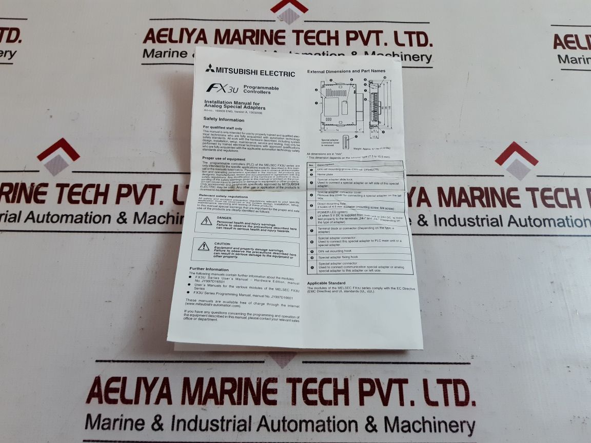 Mitsubishi Electric Fx3U-80Mr/ Es Programmable Controller