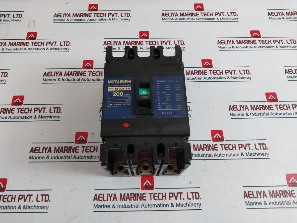 Mitsubishi Electric Nf225-sh 3 Pole No-fuse Circuit Breaker 200 A Ac 660V