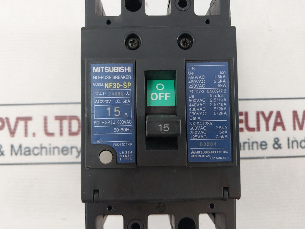 Mitsubishi Electric Nf30-sp Circuit Breaker 41-24885 600 Vac 50-60Hz