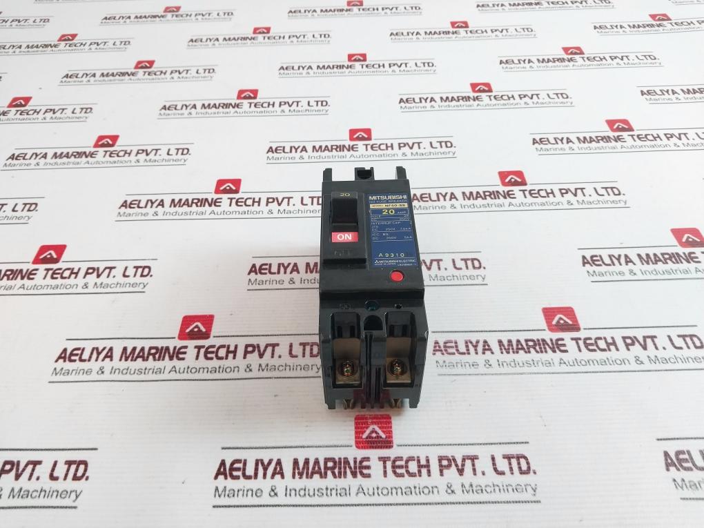 Mitsubishi Electric Nf50-ss 2Pole No-fuse Circuit Breaker 20 Amp 250Vdc