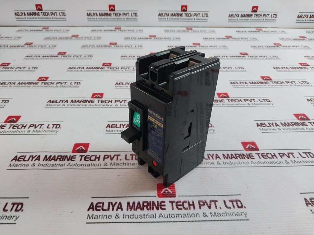 Mitsubishi Electric Nf50-ss 2Pole No-fuse Circuit Breaker 20 Amp 250Vdc