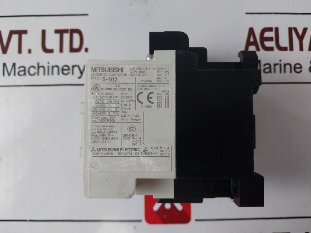 Mitsubishi Electric S-n12 Magnetic Contactor 15.2S