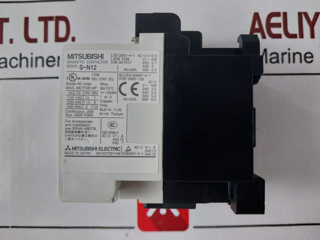 Mitsubishi Electric S-n12 Magnetic Contactor Ac100V 15.1S