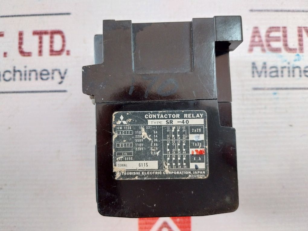 Mitsubishi Electric Sr-40 Contactor Relay 110V 0.8A