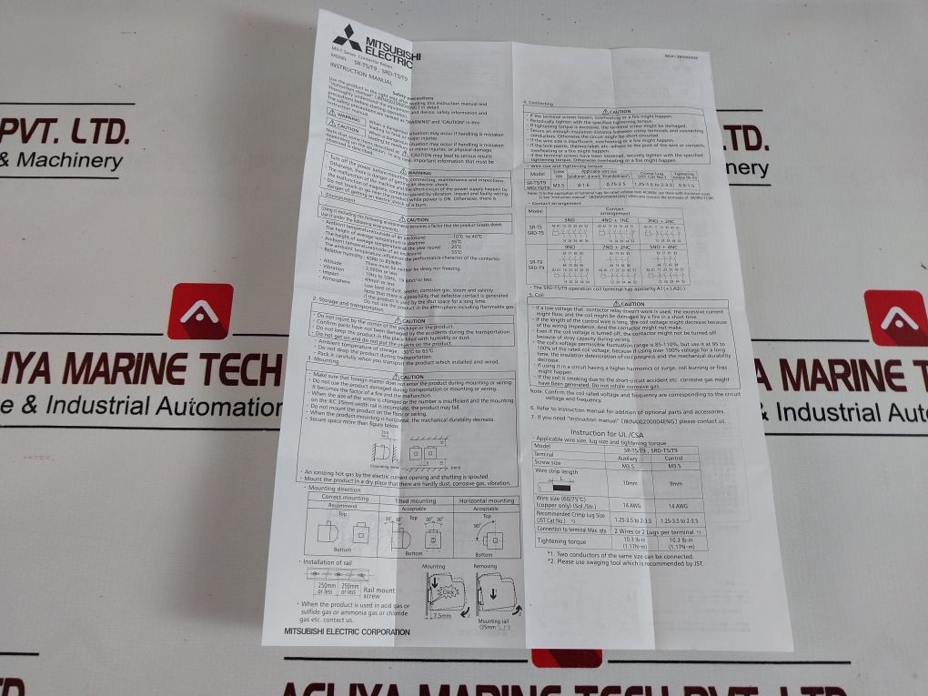 Mitsubishi Electric Sr-t5 Contactor Relay 3A2B