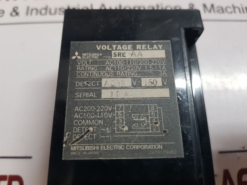 Mitsubishi Electric Sre-aa Voltage Relay
