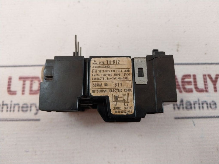 Mitsubishi Electric Th-k12 Thermal Overload Relay