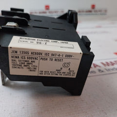 Mitsubishi Electric Th-k60Ta Thermal Overload Relay 67A