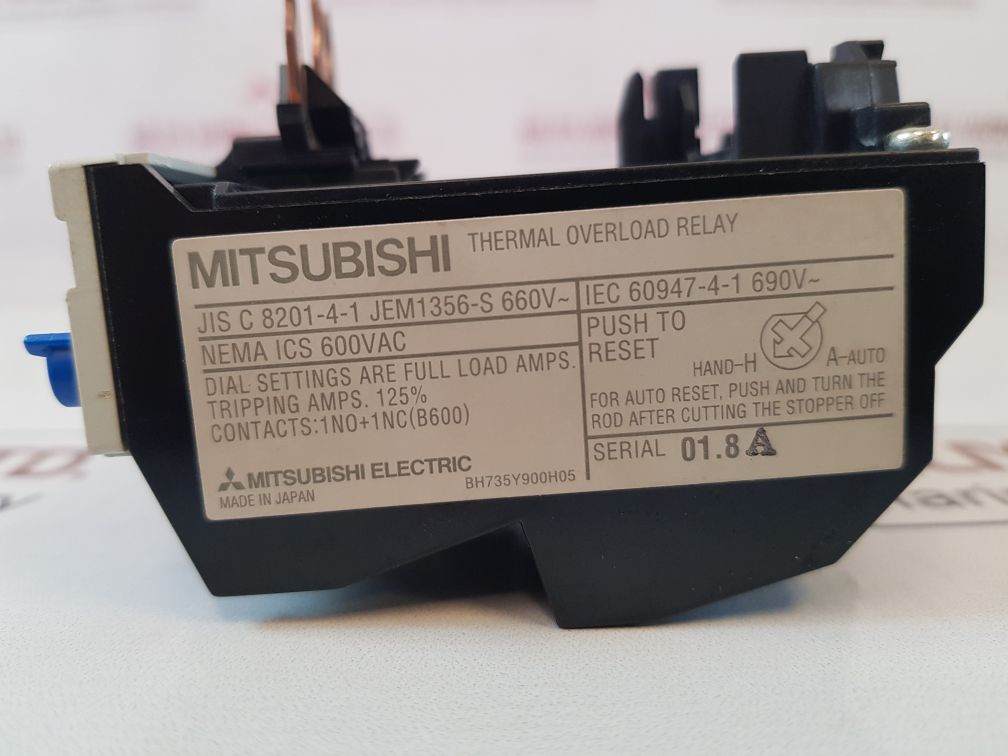 Mitsubishi Electric Th-n20 Thermal Overload Relay 6.6A
