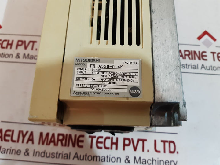 Mitsubishi Electric Fr-a520-0.4K Control Panel