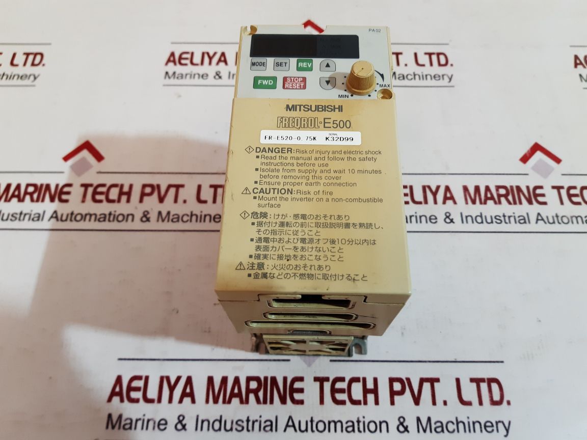 Mitsubishi Fr-e520-0.75K Inverter 0.75Kw