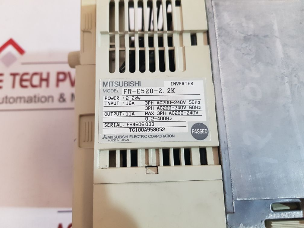 Mitsubishi Fr-e520-2.2K Inverter 2.2Kw