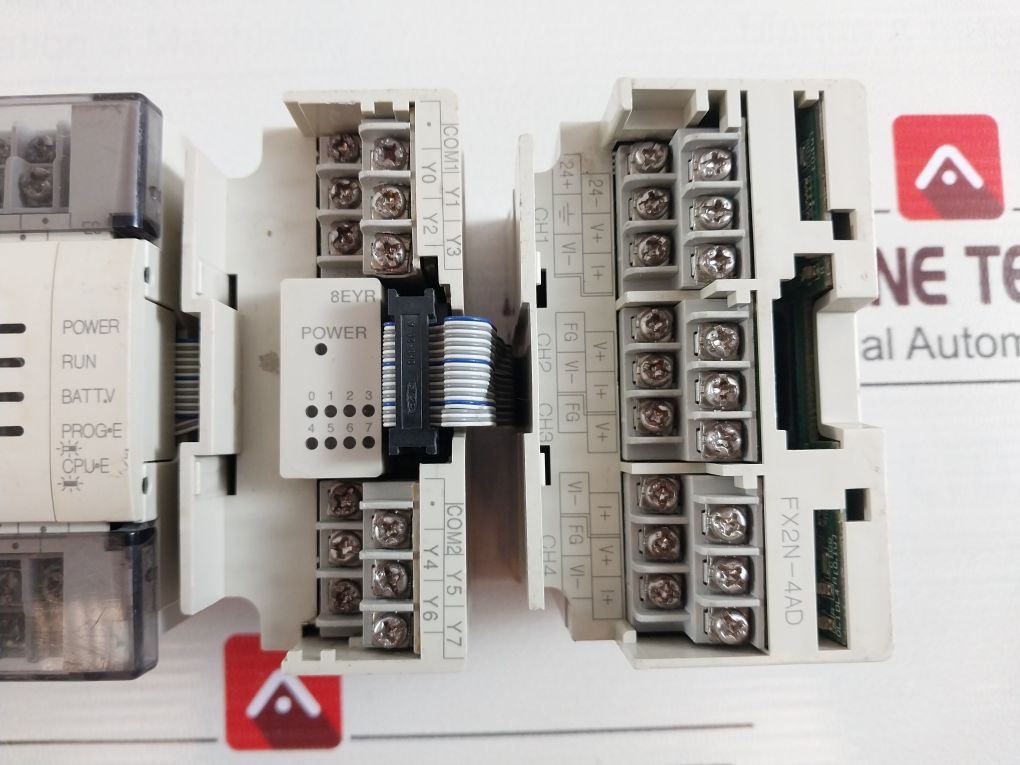 Mitsubishi Fx2N-16Mr-es/Ul With Fxon-8Eyr-es/Ul ,Fx-eeprom-8 And Fx2N-4Ad