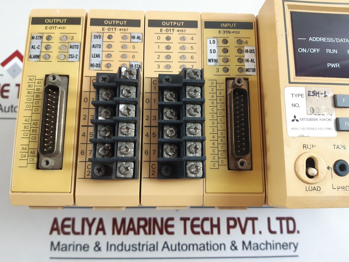 Mitsubishi Kakoki Esh-1, E-01T-4131, E-01T-4157, E-31N-4132 Module Rack
