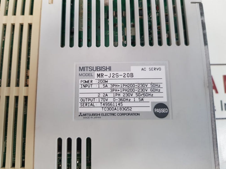 Mitsubishi Mr-j2S-20B Ac Servo Drive 200W
