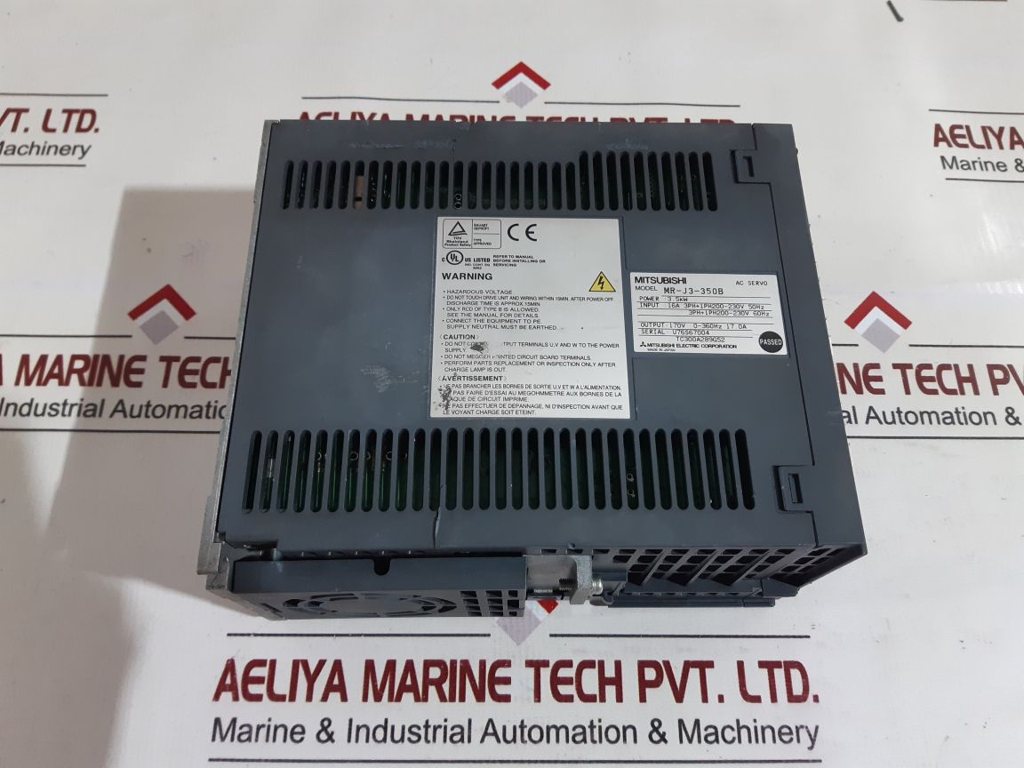 Mitsubishi Mr-j3-350B Ac Servo Amplifier 3.5Kw