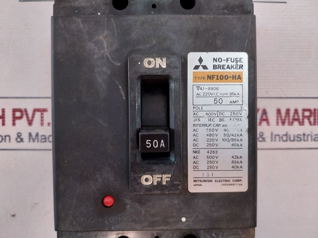 Mitsubishi Nf100-ha No-fuse Breaker 3 Pole