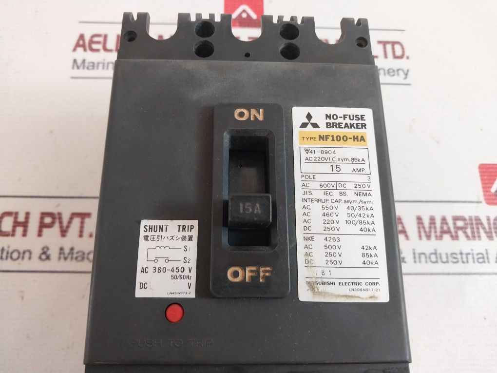 Mitsubishi Nf100-ha No-fuse Breaker Pole 3