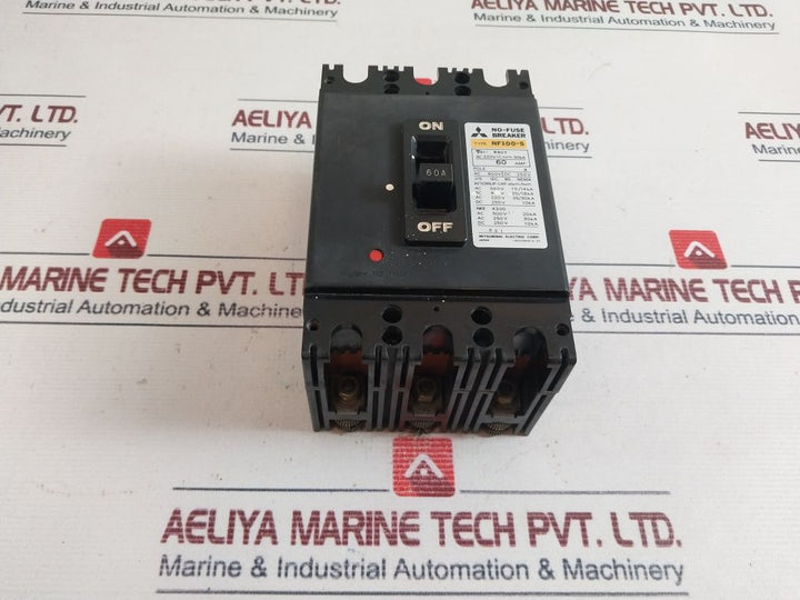 Mitsubishi Nf100-s No-fuse Breaker 600V Dc 250V