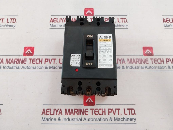 Mitsubishi Nf100-s No-fuse Breaker 3 Pole 50/60 Hz