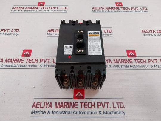 Mitsubishi Nf100-s Pole 3 No-fuse Breaker 50 Amp 