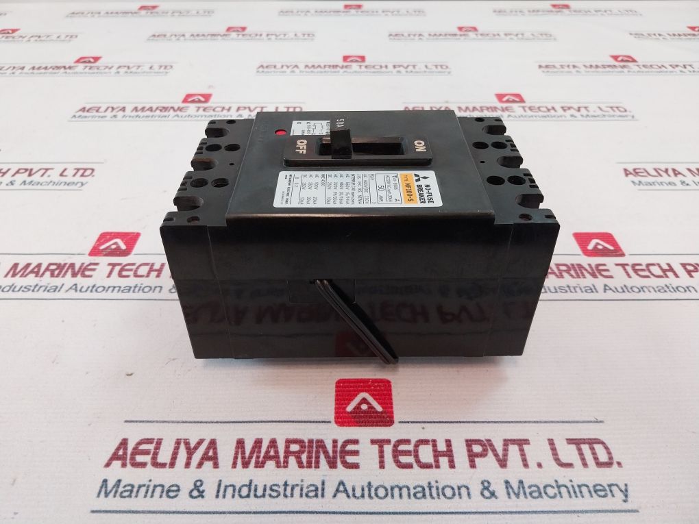 Mitsubishi Nf100-s Pole 3 No-fuse Breaker 50 Amp 
