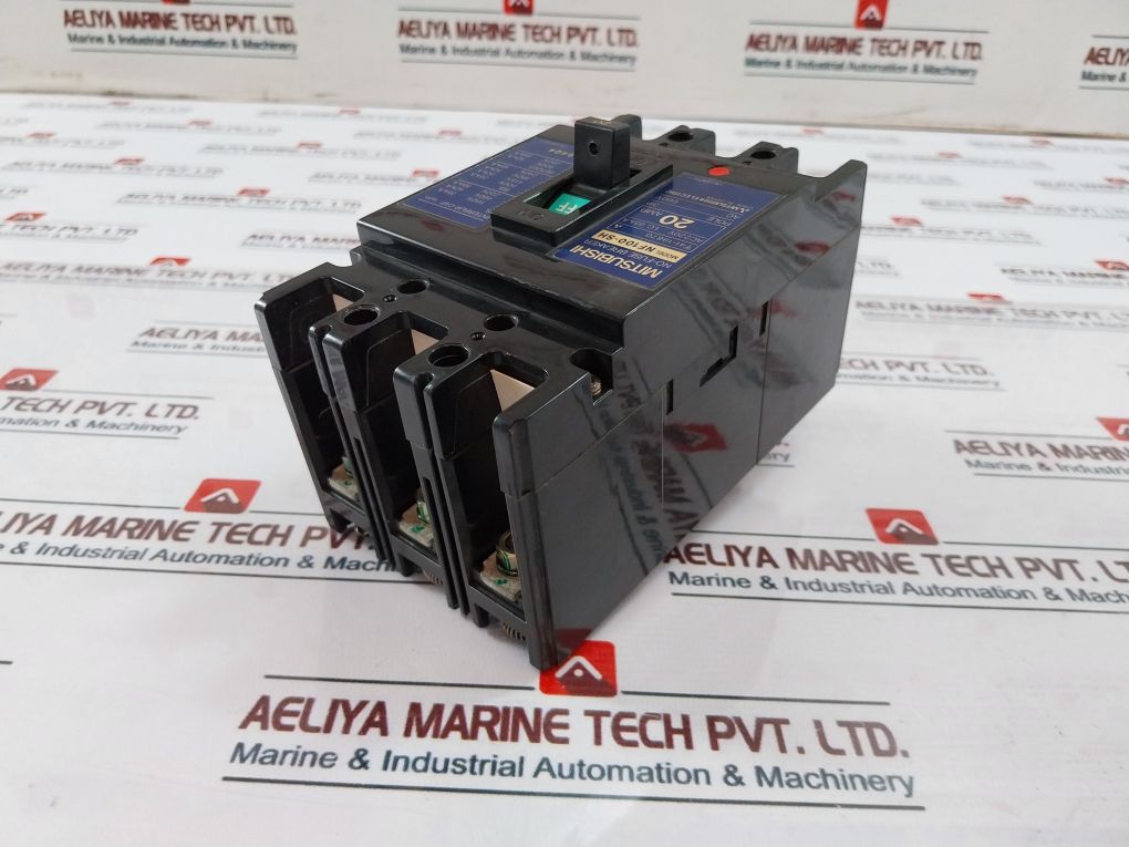 Mitsubishi Nf100-sh 3 Pole Shunt Trip No-fuse Breaker Ac220V 20A 50/60Hz