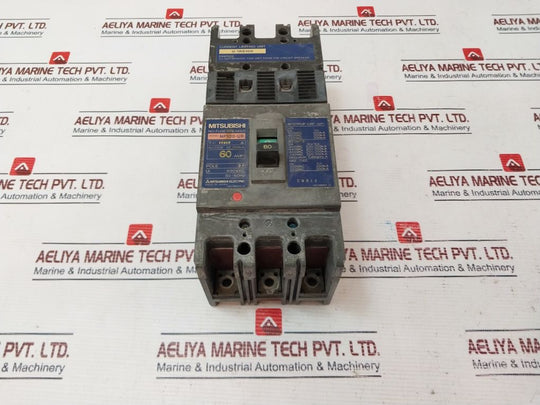 Mitsubishi Nf100-ur No-fuse Breaker W/ U-1Rs100 Current Limiting Unit 60Amp