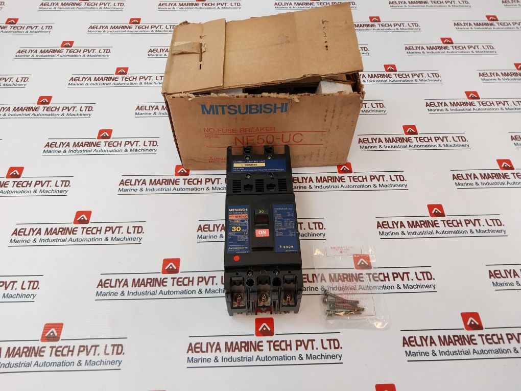 Mitsubishi Nf50-uc 3 Pole No-fuse Breaker Ac220V I C 100Ka 30A 50-60Hz