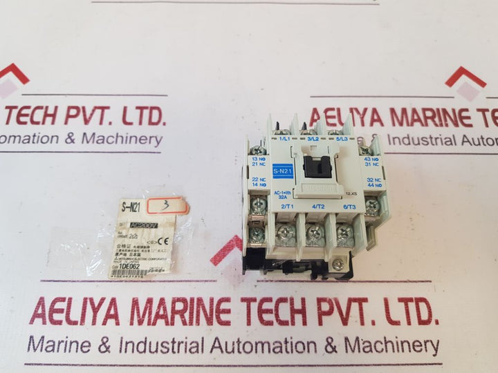 Mitsubishi S-n21 Magnetic Contactor 200-220V 60Hz
