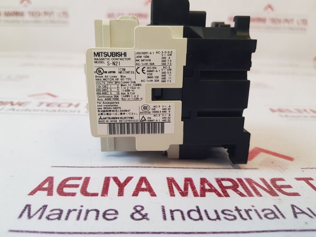 Mitsubishi S-n21 Magnetic Contactor 200-220V 60Hz