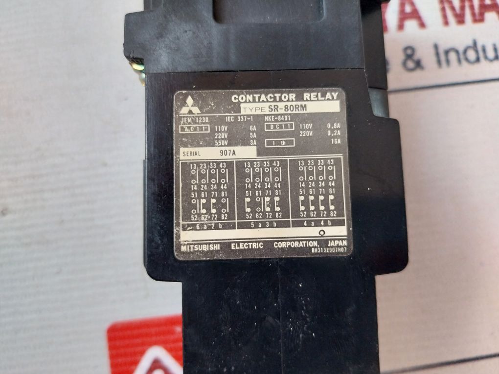 Mitsubishi Sr-80Rm Contactor Relay