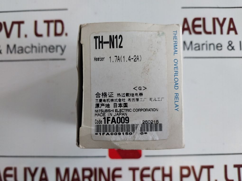 Mitsubishi Th-n12 Thermal Overload Relay 1.7A