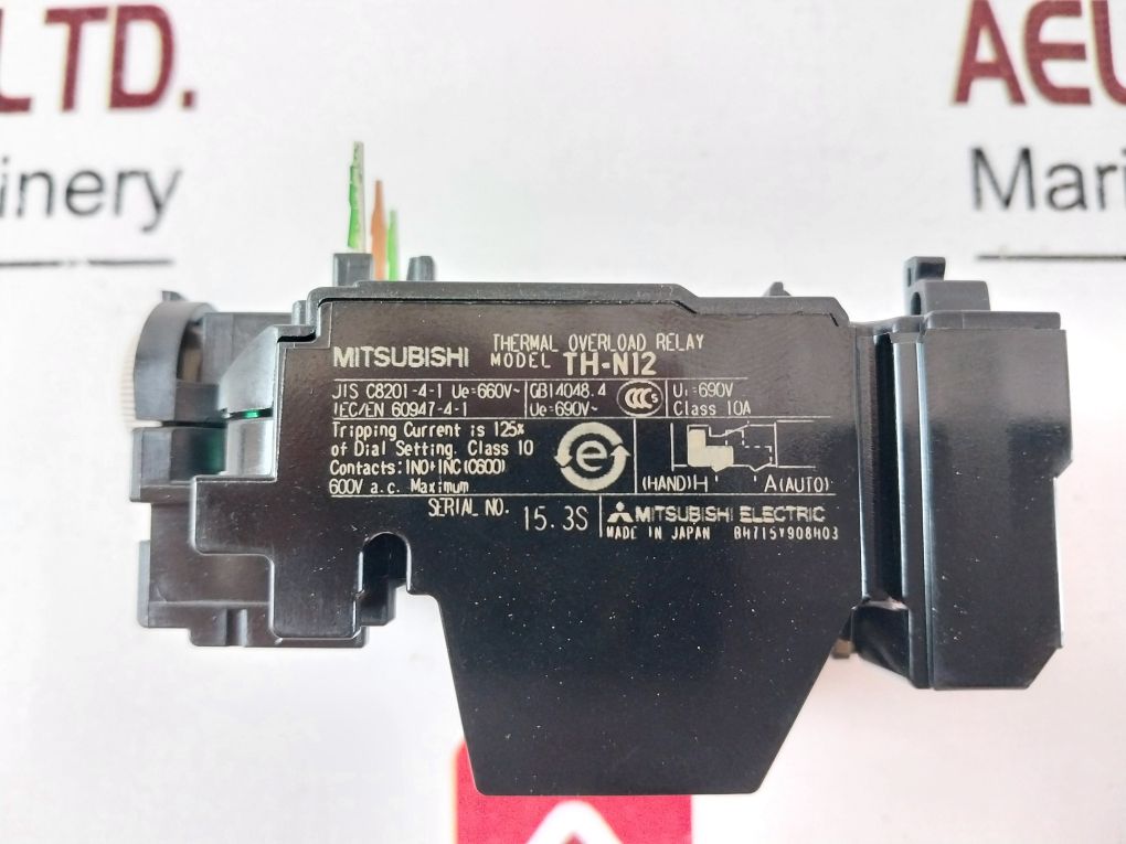 Mitsubishi Th-n12 Thermal Overload Relay 3.6A