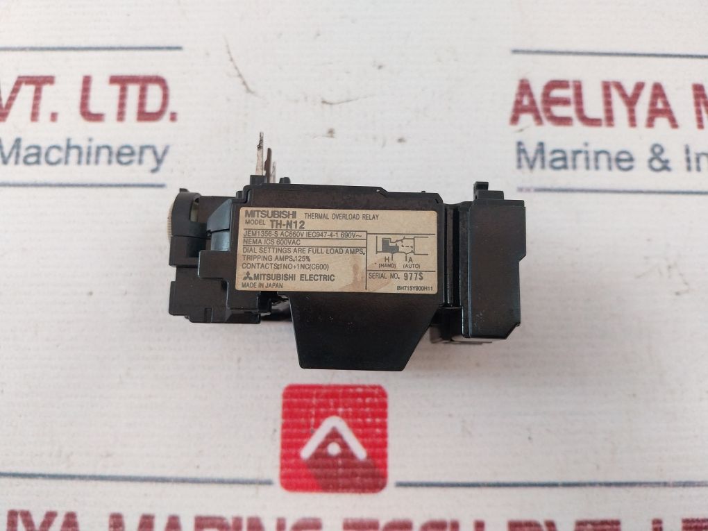 Mitsubishi Th-n12 Thermal Overload Relay Ac660V