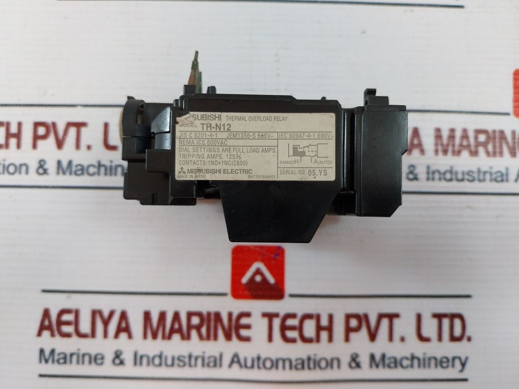 Mitsubishi Th-n12 Thermal Overload Relay Jis C 8201-4-1