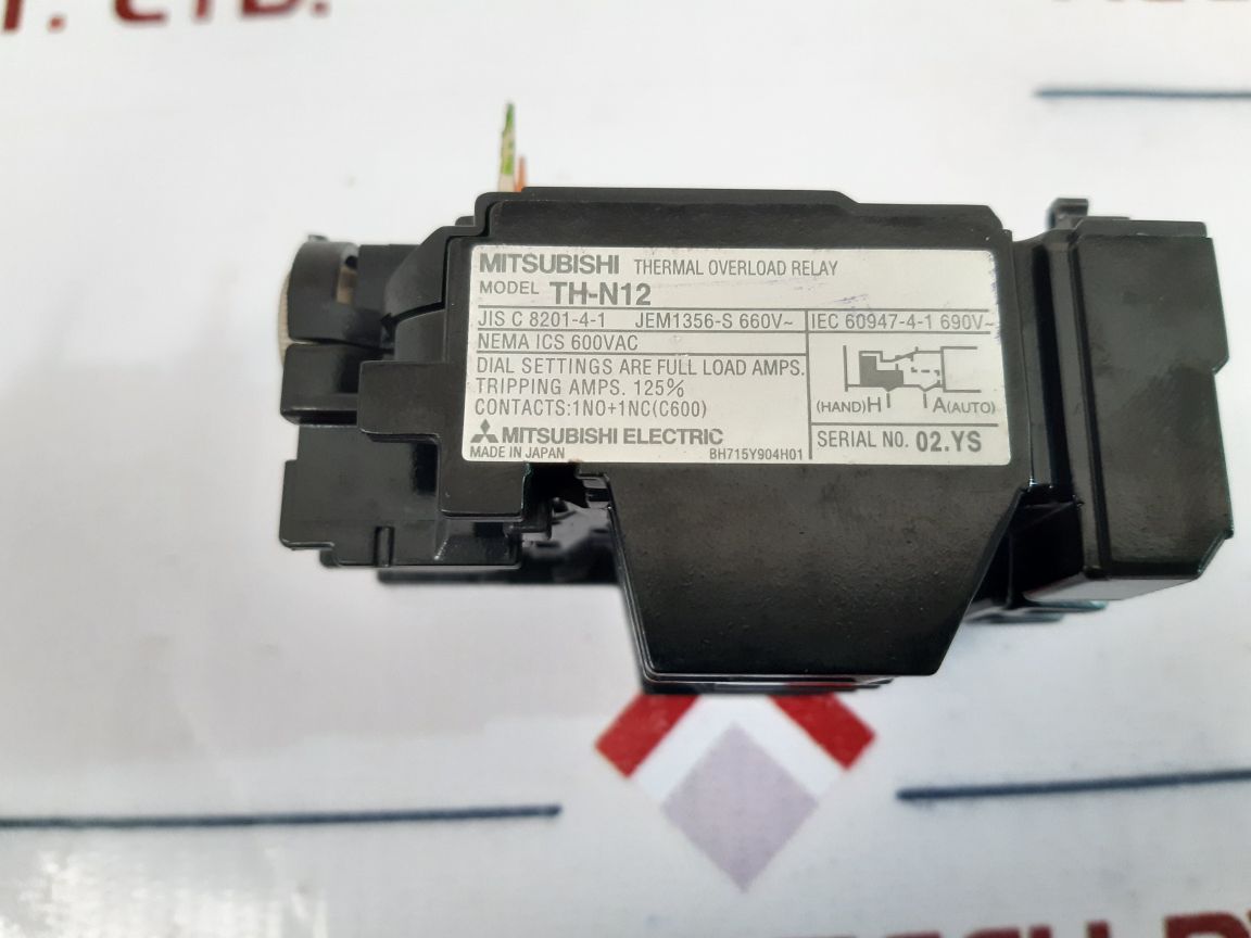 Mitsubishi Th-n12 Thermal Overload Relay Used One