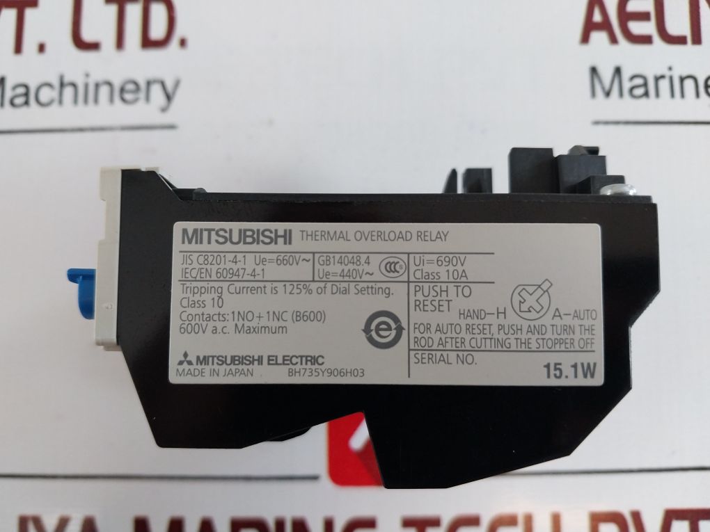 Mitsubishi Th-n20 Thermal Overload Relay 11A