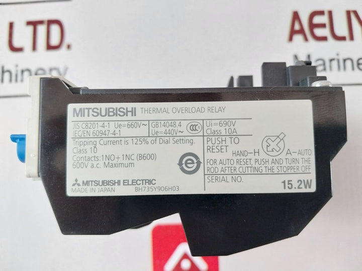 Mitsubishi Th-n20 Thermal Overload Relay 6.6A