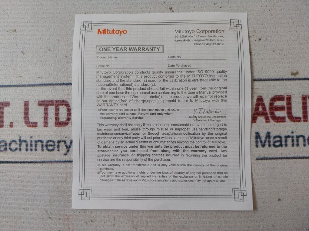 Mitutoyo 2416S-10 Dial Indicator 21Rza065