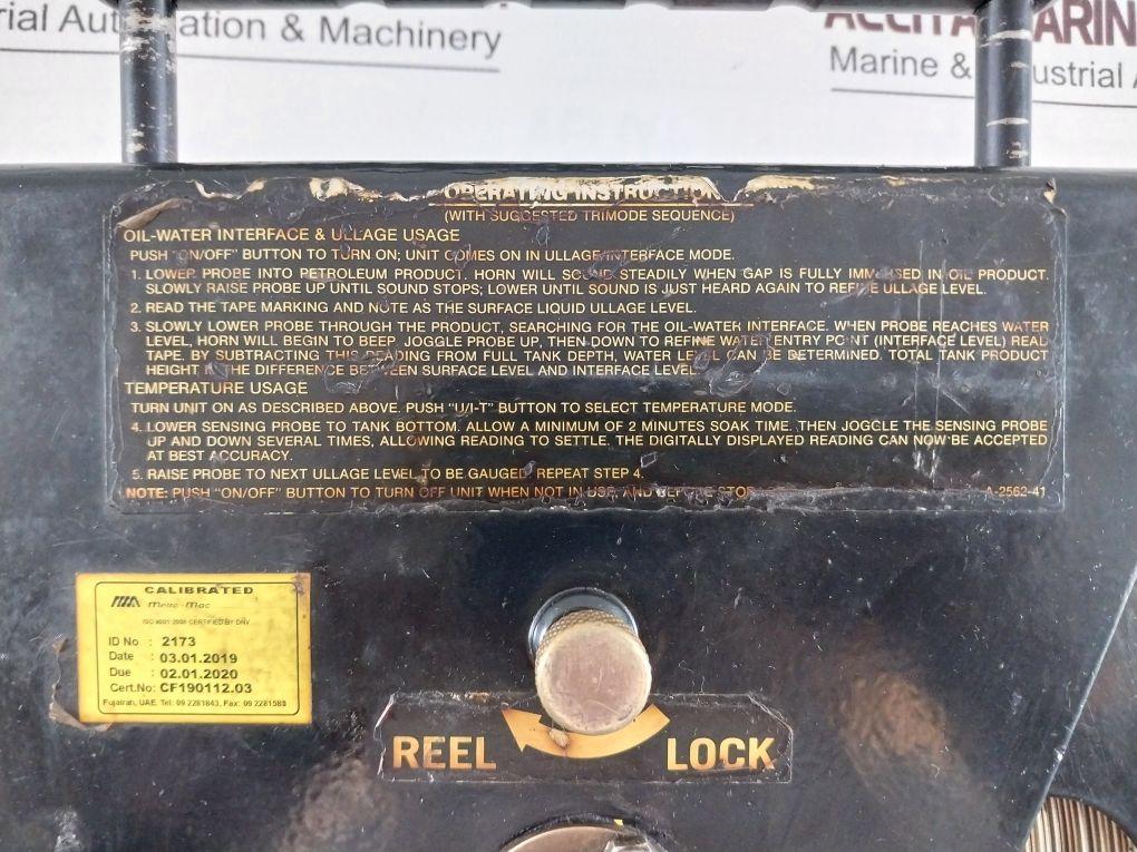 Mmc D-2401-2 Ullage/Interface Portable Gauge Tapes