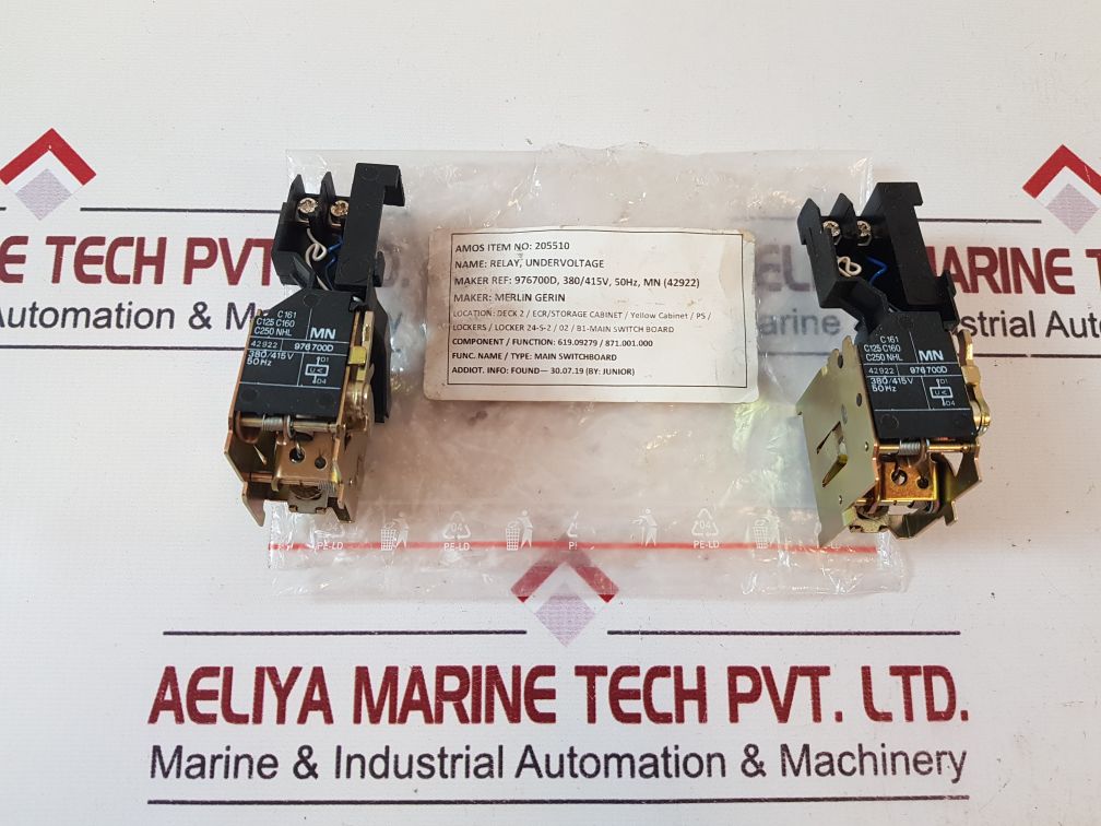 Merlin Gerin Mn Undervoltage Relay 976700D
