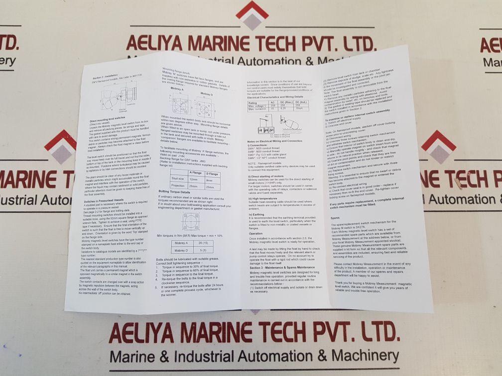 Mobrey Sma1 Magnetic Level Switch